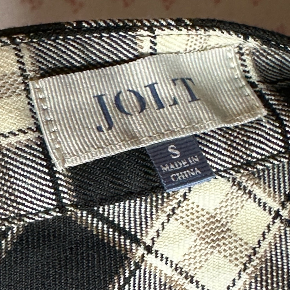 Jolt Checkered Skirt in Black and Cream